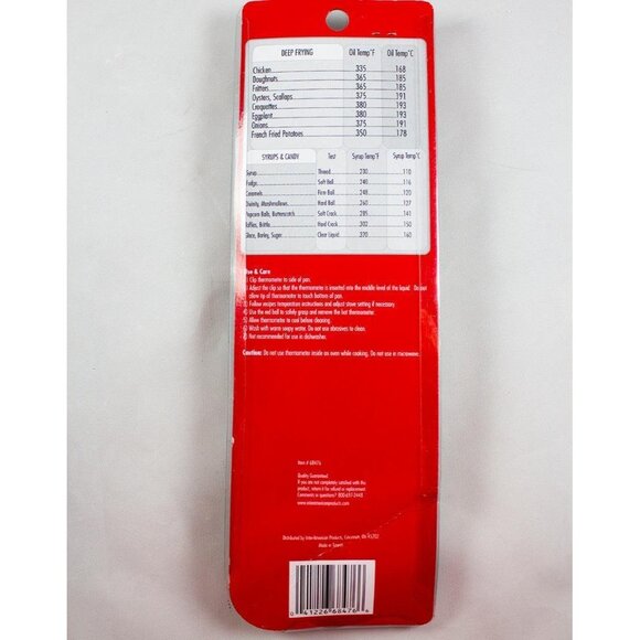 Everyday Living Candy/Fry Thermometer w/Protective Sheath 8" 100-400F NOS - Picture 3 of 3